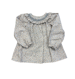 Zuccini Scarlett Blouse, Dusty Blue Floral Print