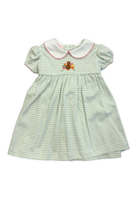 Petit Bebe Turkey Green Stripe Knit Dress