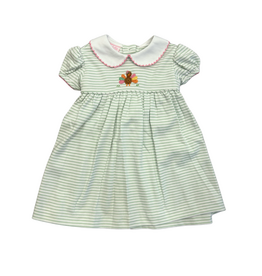 Petit Bebe Turkey Green Stripe Knit Dress
