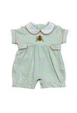 Petit Bebe Turkey Green Stripe Knit Bubble