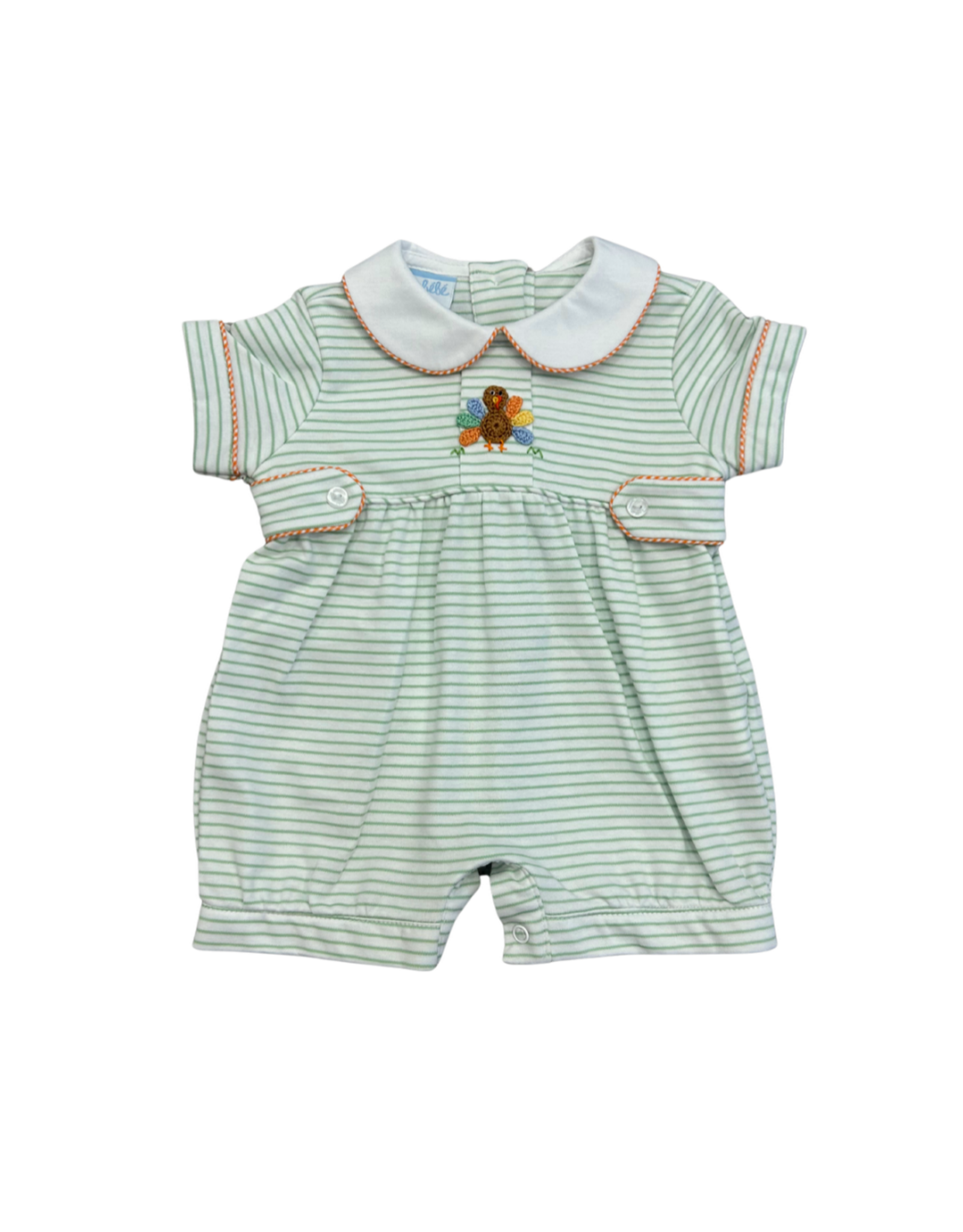 Petit Bebe Turkey Green Stripe Knit Bubble