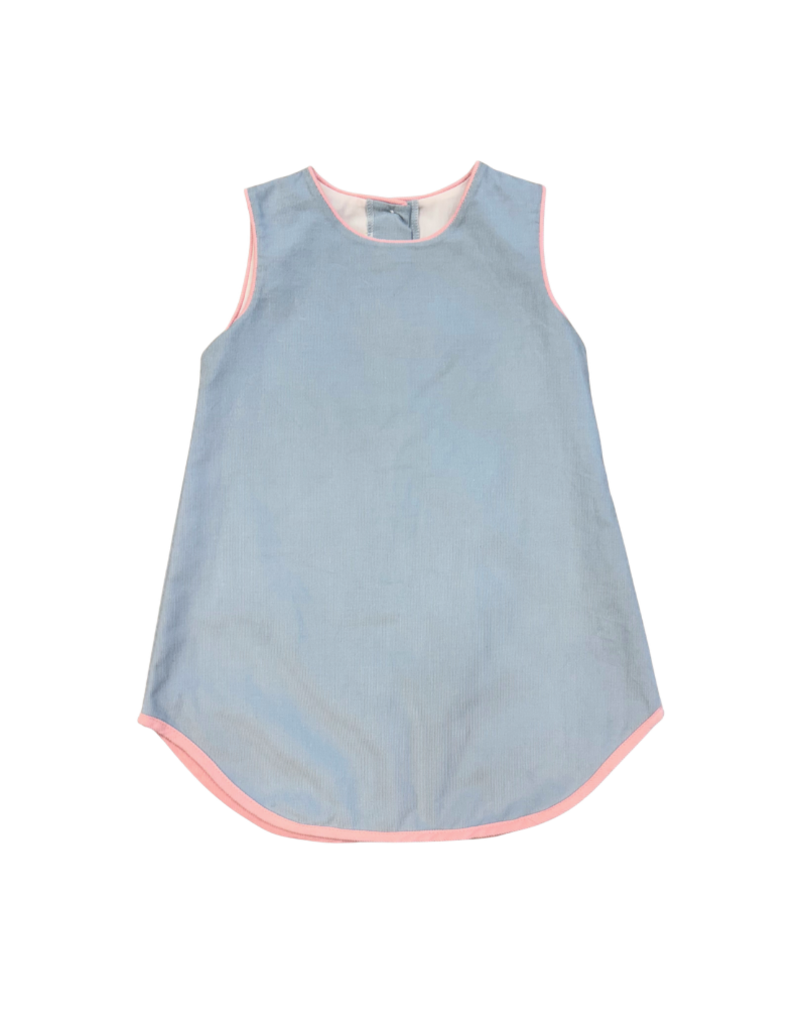 Zuccini Rosemary Jumper, Lt Blue Cord Pink Trim