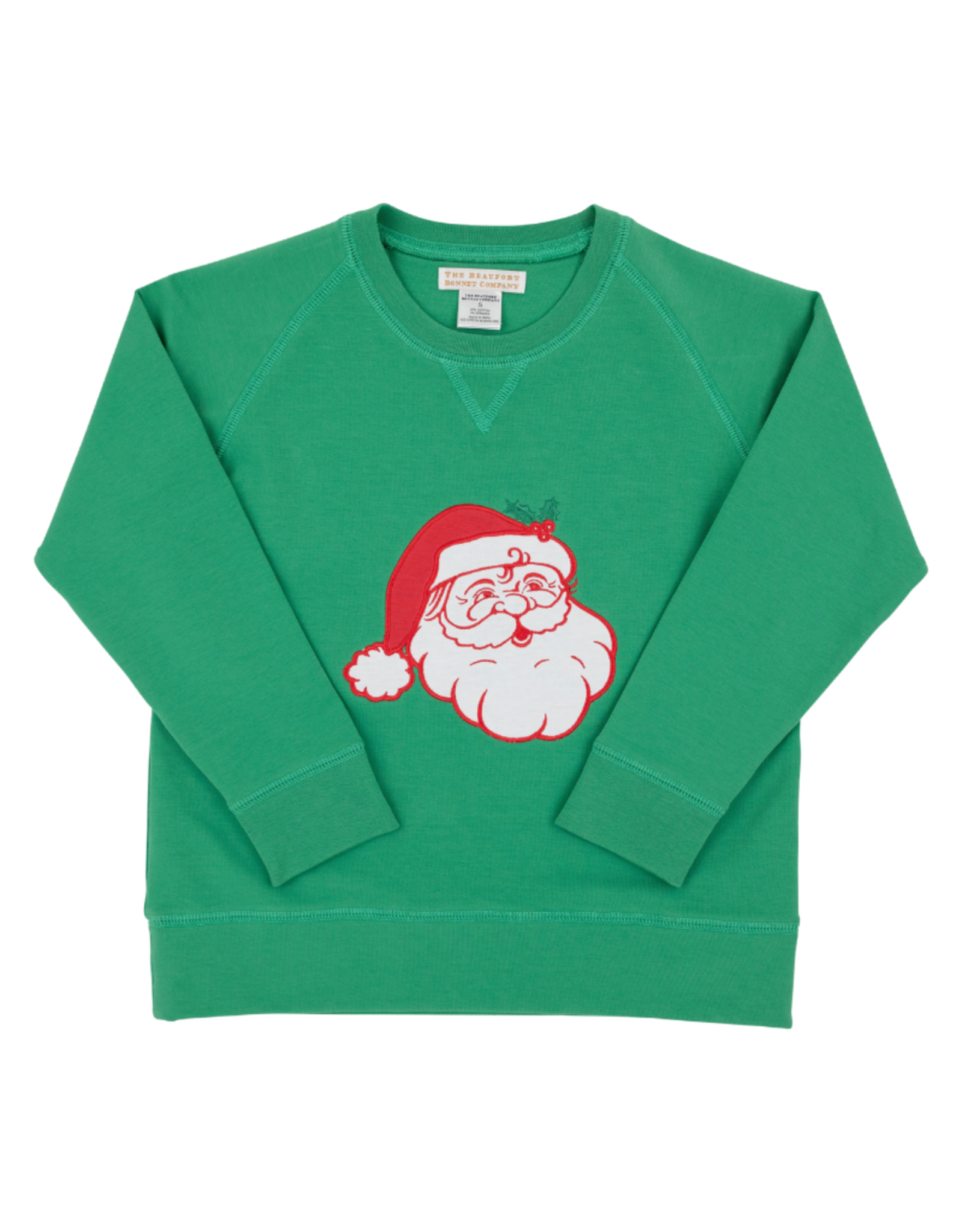 The Beaufort Bonnet Company Cassidy Comfy Crewneck, Kiawah Kelly Green/Santa