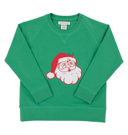 The Beaufort Bonnet Company Cassidy Comfy Crewneck, Kiawah Kelly Green/Santa