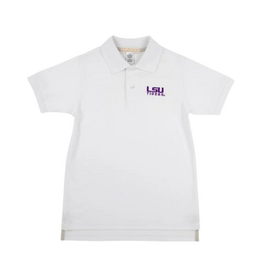 The Beaufort Bonnet Company Prim and Proper SS Polo, Worth Ave White LSU