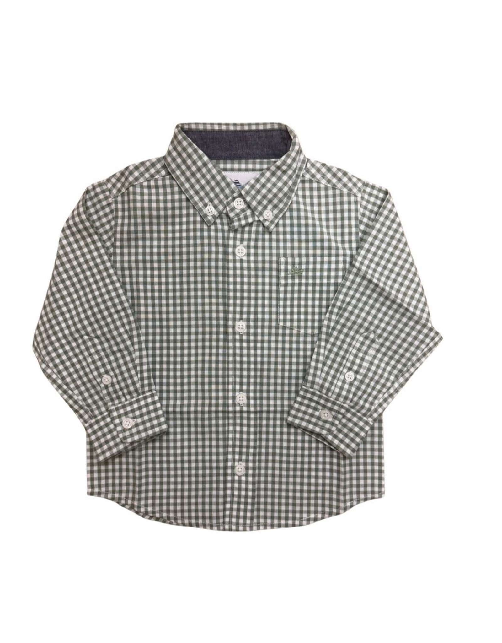 SouthBound LS Dress Shirt, Green Check