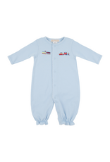 The Beaufort Bonnet Company Twinkle Twinkle 2 in 1 Gown, Buckhead Blue Train NB