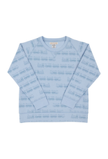 The Beaufort Bonnet Company Cassidy Comfy Crewneck, Blue Choo Choos