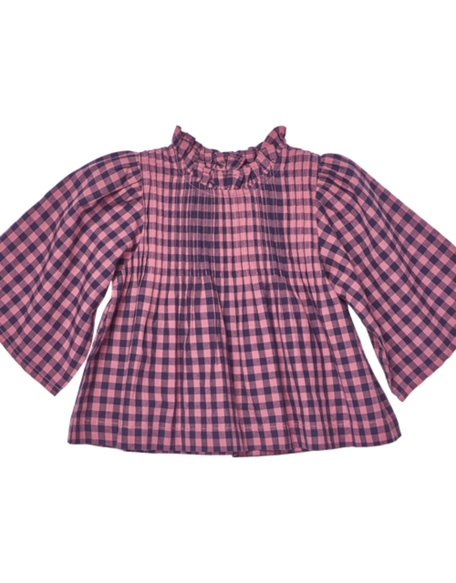 Pink Chicken Jaipur Top, Pink Blue Check