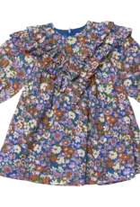 Pink Chicken Everly Dress, True Blue Sketched Floral
