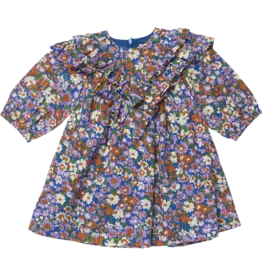 Pink Chicken Everly Dress, True Blue Sketched Floral
