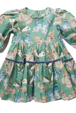 Pink Chicken Maribelle Dress, Green Butterflies