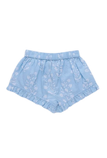 Pink Chicken Millie Short, Blue Dewdrop Block Print