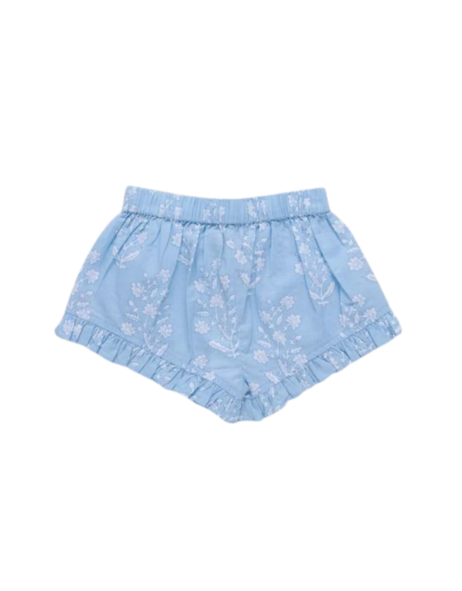 Pink Chicken Millie Short, Blue Dewdrop Block Print