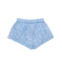 Pink Chicken Millie Short, Blue Dewdrop Block Print