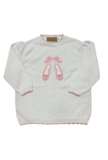 Luigi White Sweater, Ballet Shoes