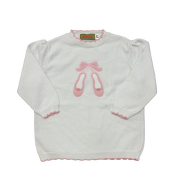 Luigi White Sweater, Ballet Shoes
