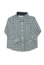 SouthBound LS Dress Shirt, Blue/Green Plaid