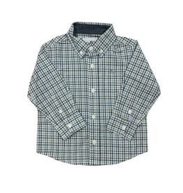 SouthBound LS Dress Shirt, Blue/Green Plaid