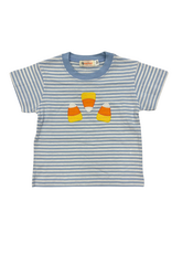 Luigi Sky Blue Stripe Tshirt, Candy Corn