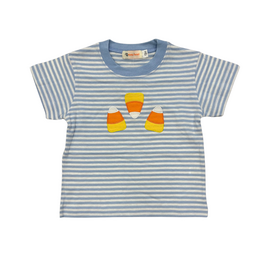 Luigi Sky Blue Stripe Tshirt, Candy Corn