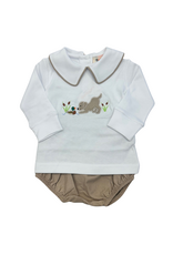 Luigi Lab and Mallard Tan Corduroy Diaper Set