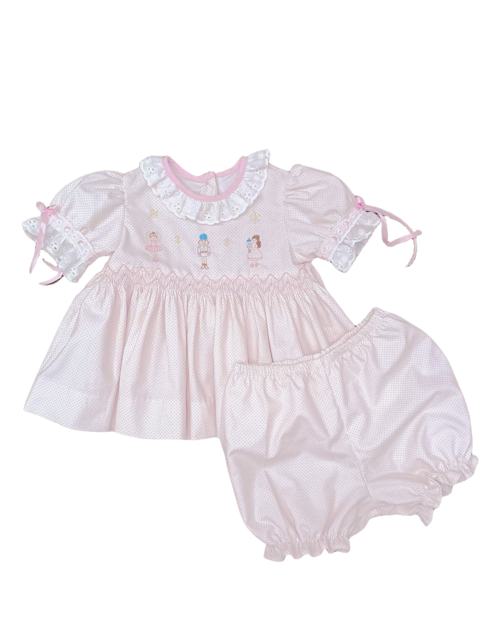 Percy & Tyne Clara Bloomer Set, Pink Bitty Dot Cord