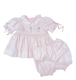 Percy & Tyne Clara Bloomer Set, Pink Bitty Dot Cord