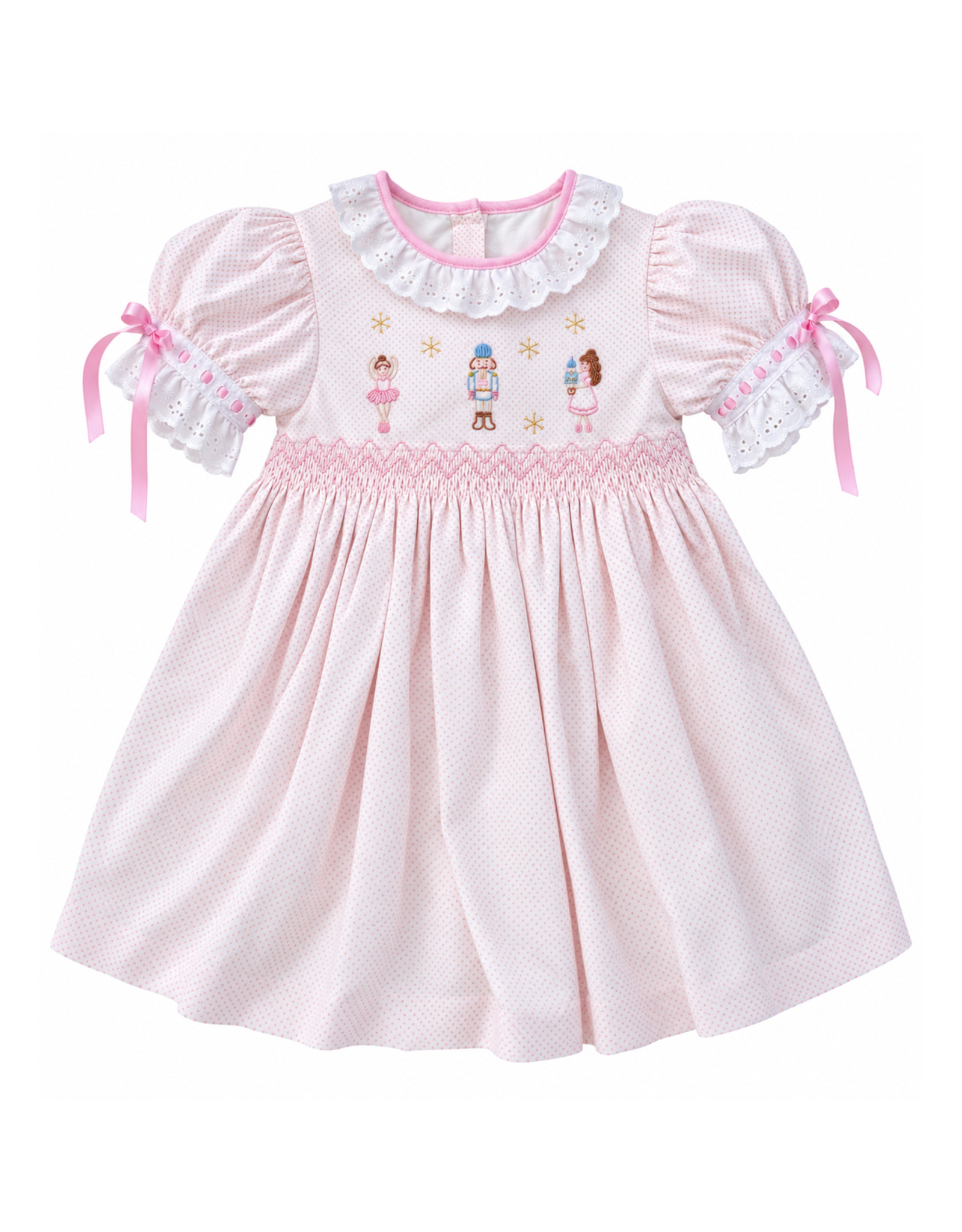 Percy & Tyne Clara Dress, Pink Bitty Dot Cord