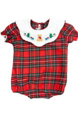 Sweet Dreams Teddy Bear Emb Tartan Plaid Bubble, Girl
