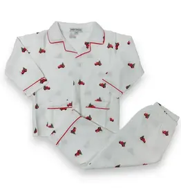 Sweet Dreams Christmas Tree Truck White PJ Set