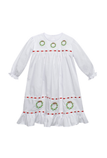 Remember Nguyen White Clementine Gown, Christmas Wreath