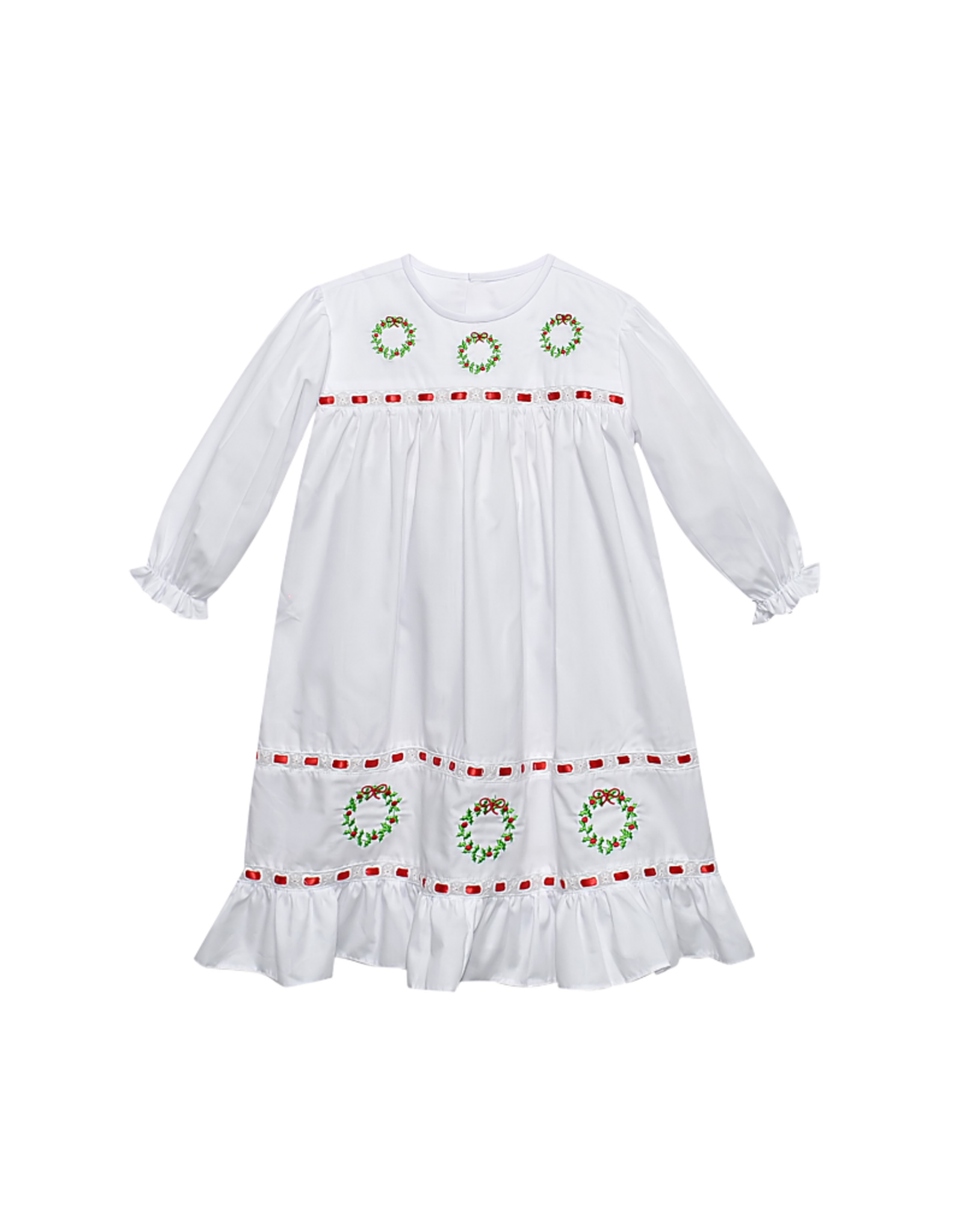 Remember Nguyen White Clementine Gown, Christmas Wreath