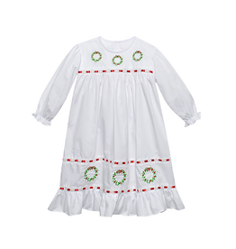 Remember Nguyen White Clementine Gown, Christmas Wreath