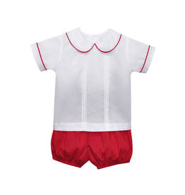 Remember Nguyen Madison Boy Short Set, Red