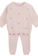Feltman Brothers Girls Soft Blooms Knit Set, Pink