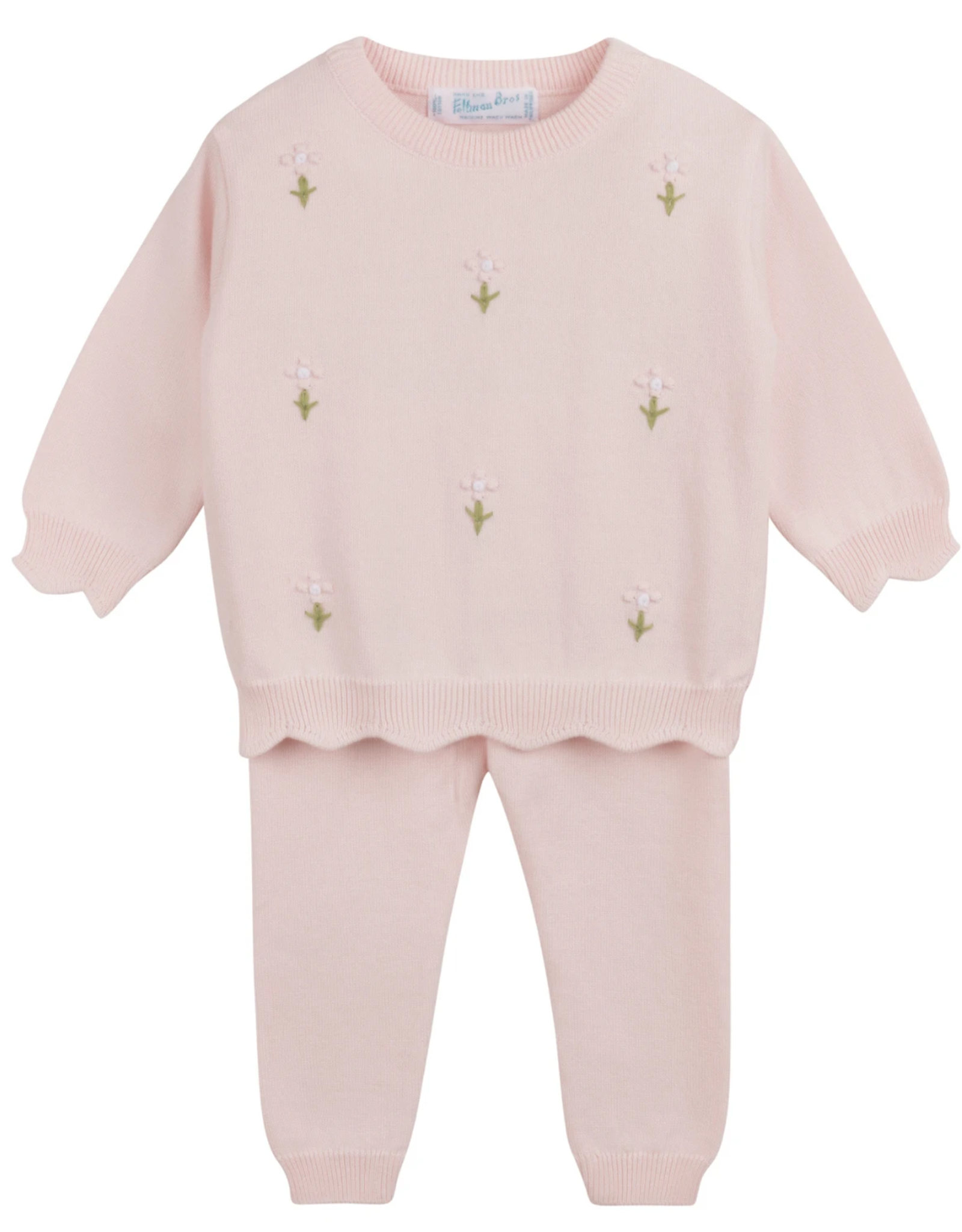 Feltman Brothers Girls Soft Blooms Knit Set, Pink