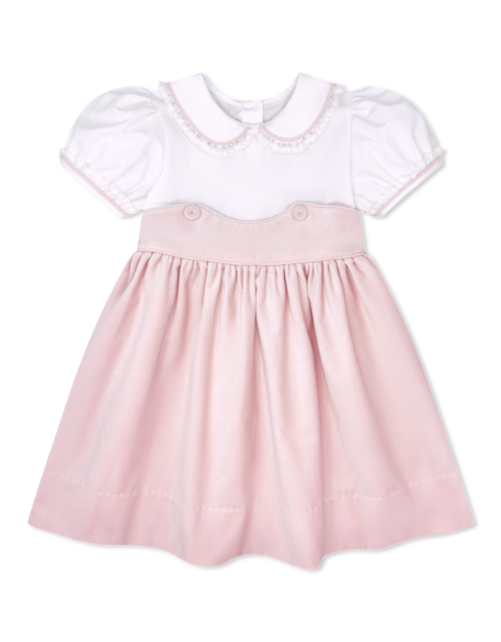 LullabySet Sunday Best Dress, Petite Pink Velvet