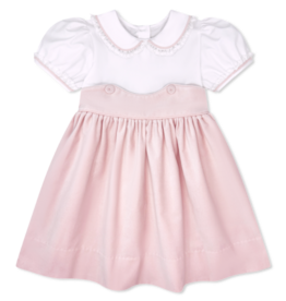 LullabySet Sunday Best Dress, Petite Pink Velvet