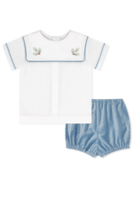 LullabySet Christian Bloomer Set, Beaufort Blue Velvet, Holly