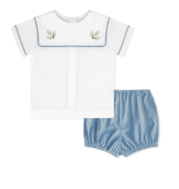 LullabySet Christian Bloomer Set, Beaufort Blue Velvet, Holly