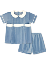 LullabySet Benton Short Set, Beaufort Blue Velvet