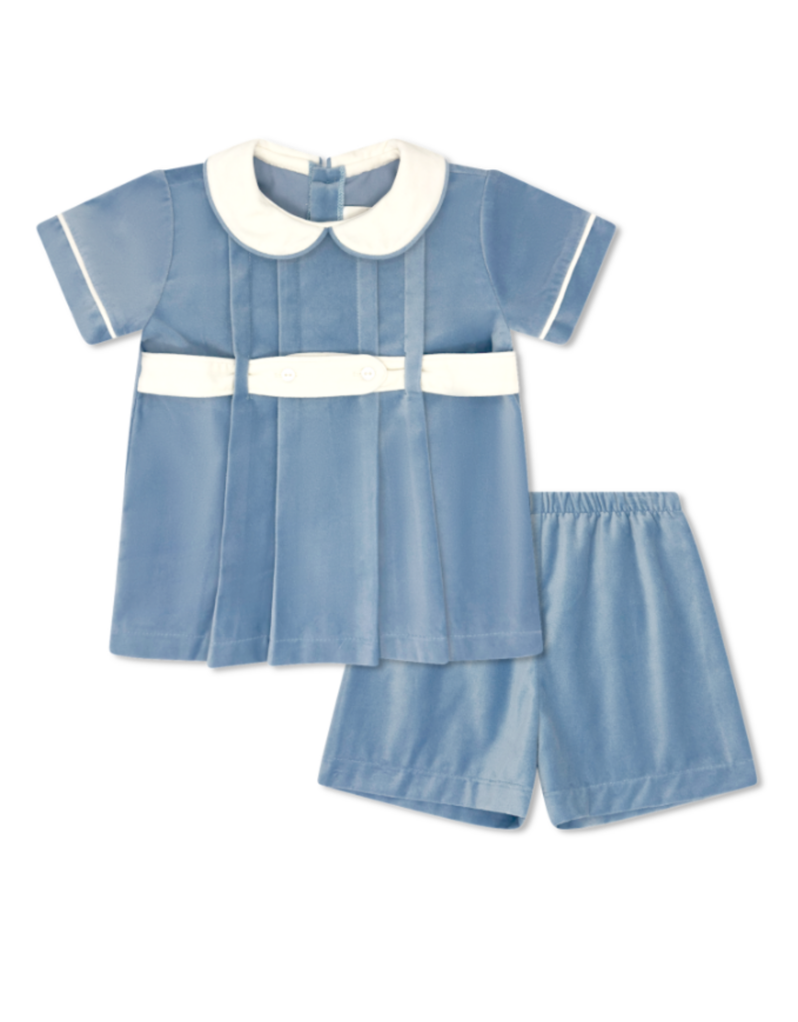 LullabySet Benton Short Set, Beaufort Blue Velvet