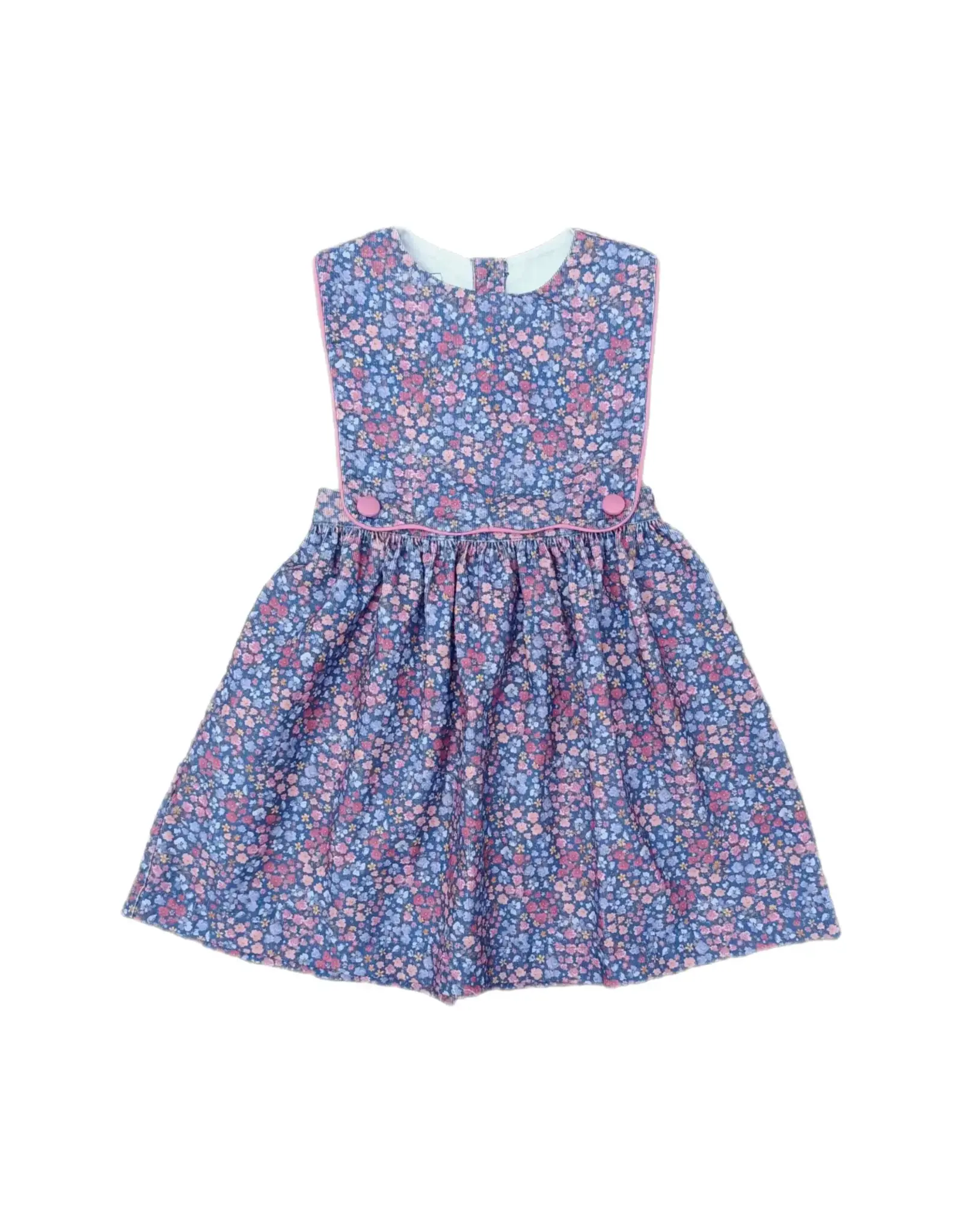 Love George Floral Corduroy Scallop Dress