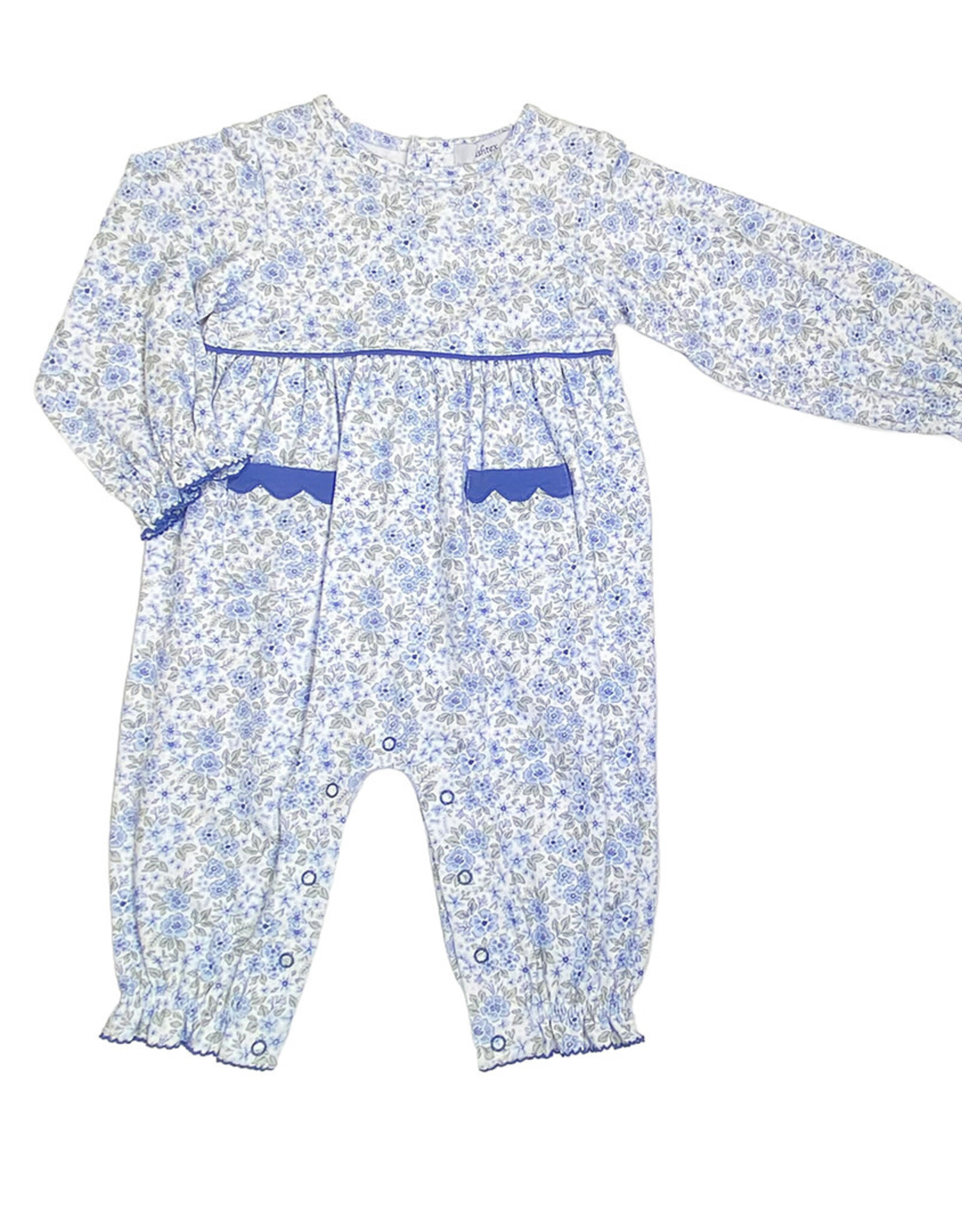 Ishtex Blue Ditsy Flower Romper