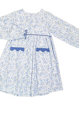 Ishtex Blue Ditsy Flower Empire Dress