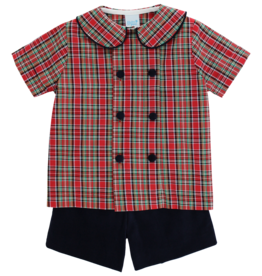 The Bailey Boys '26 Tartan w/ Navy Cord Dressy Short Set
