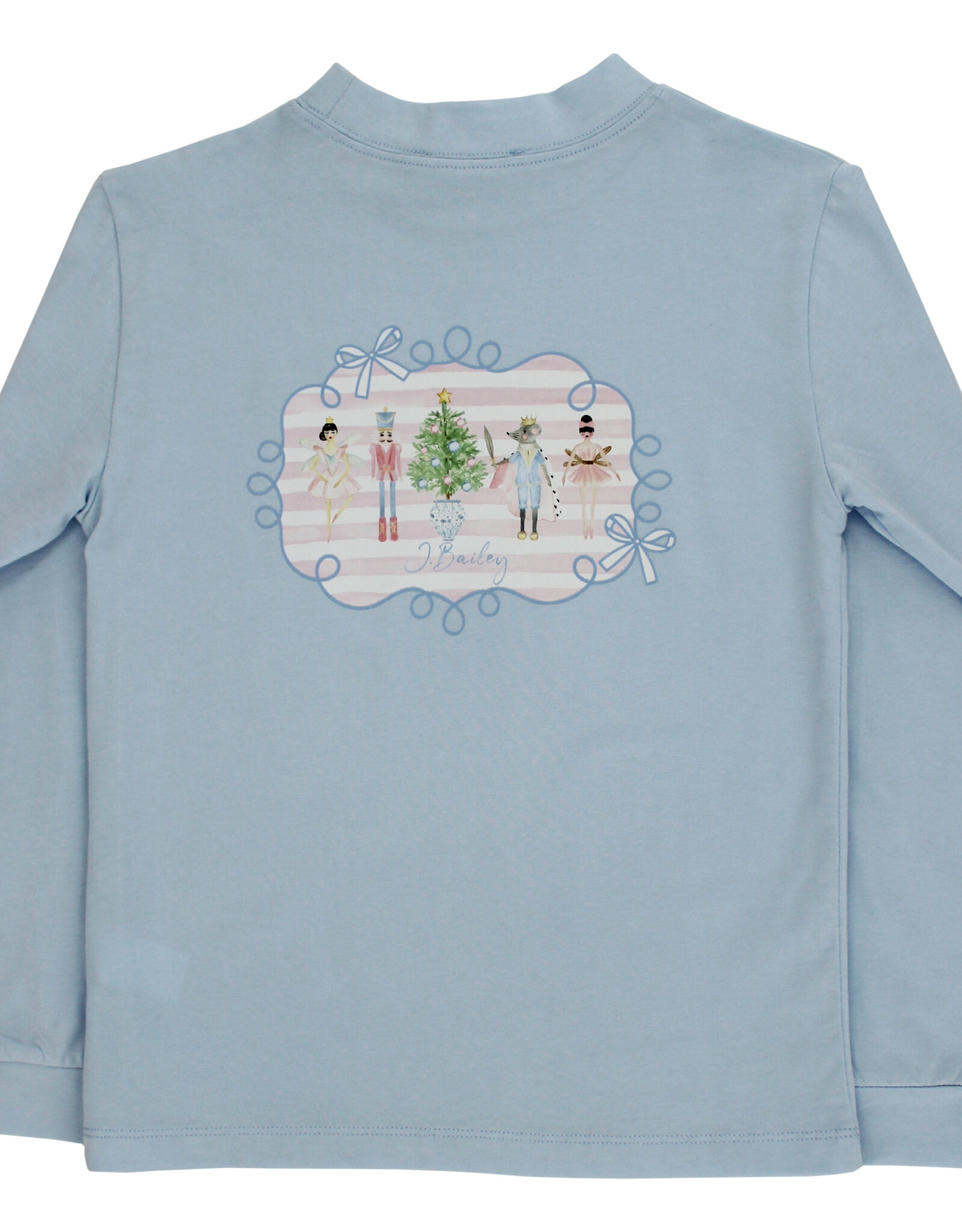 The Bailey Boys LS Logo Tee, Nutcracker on Bayberry