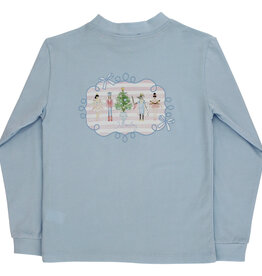 The Bailey Boys LS Logo Tee, Nutcracker on Bayberry