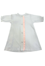 Auraluz White/Pink Knit Ruffle Daygown